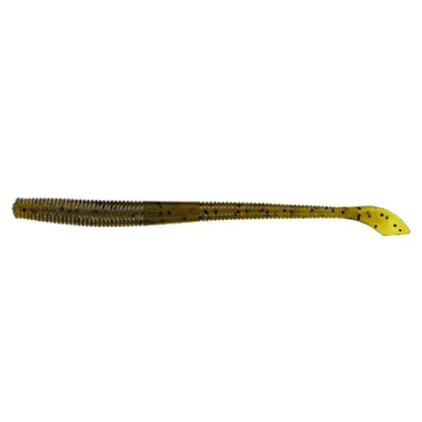 Yamamoto Yamamoto 5'' Kut Tail Worm. Green Pumpkin/Black Flake