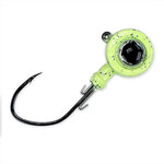 Gamakatsu MaxEye Jig Pill Head 3/16oz 1/0 Glow 3-pk