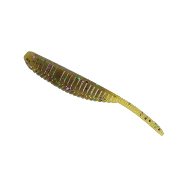 Yamamoto Shad Shape Worm. 3" Green-Pumpkin-Purple 10-pk