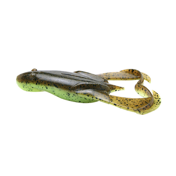Keitech Noisy Flapper Frog 3.5" Green Pumpkin Chartreuse  5-pk