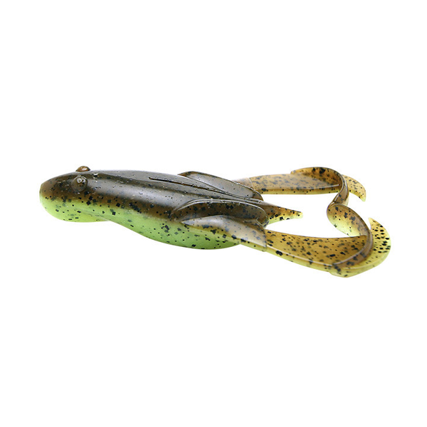 Keitech  Noisy Flapper Frog 3.5" Green Pumpkin Chartreuse  5-pk