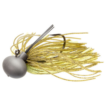 Keitech Tungsten Model II V2 Football Jig 1/4 oz Green Pumpkin Chartreuse
