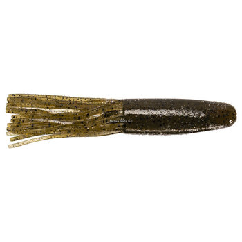 Keitech Salty Core Tube, Green Pumpkin, 4.5", Solid Body Tube, 6Pk, Bag, Squid Scent Infused