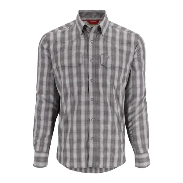 Simms  M's Big Sky LS Shirt Grayling Plaid Medium - Reg. $129.99