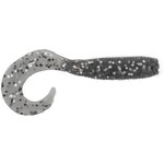 Yamamoto Single Tail Grub 4" Smoke/Black & Silver Fleck 20-pk