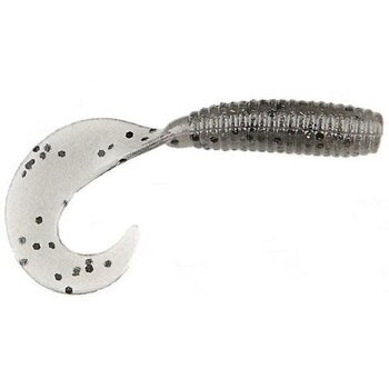 Yamamoto Single Tail Grub 4" Smoke w/Black Flake 20-pk