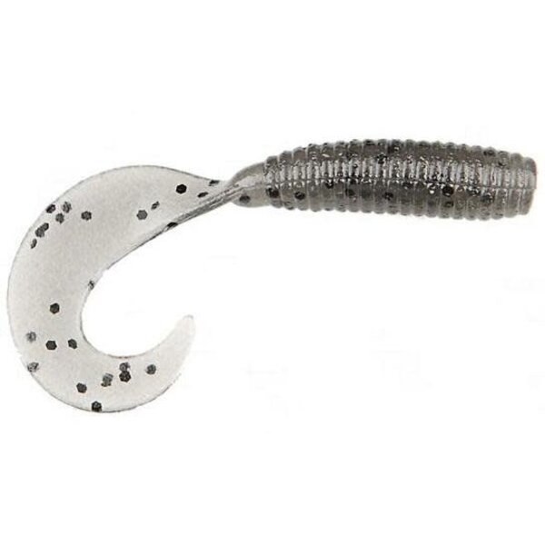 Yamamoto Single Tail Grub 4" Smoke w/Black Flake 20-pk