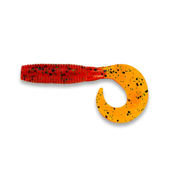 Yamamoto Single Tail Grub 4" Fire Craw 20-pk