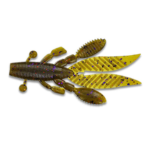 Yamamoto Large Flappin Hog. Green Pumpkin Purple Copper 5-pk