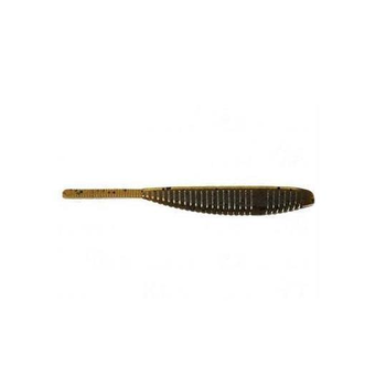Yamamoto Shad Shape Worm. Green Pumpkin Black Flake 10-pk