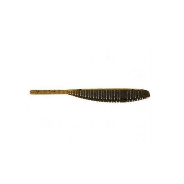 Yamamoto Shad Shape Worm. Green Pumpkin Black Flake 10-pk