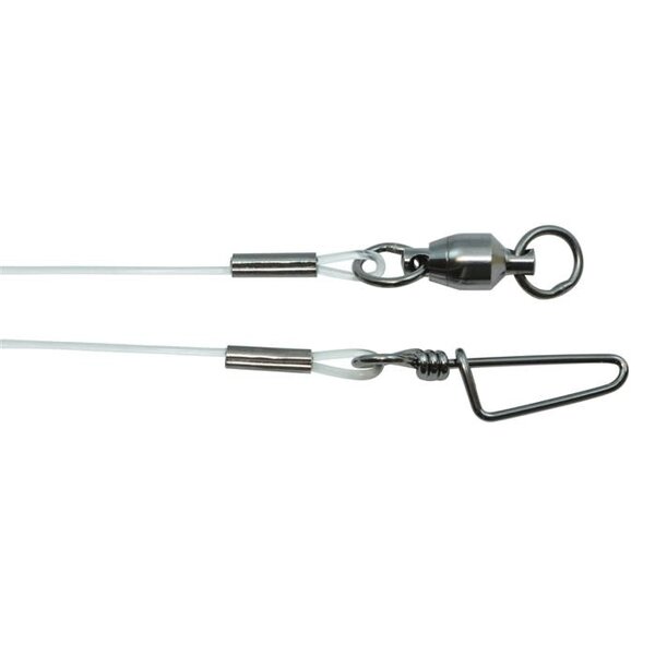 Spro Fluorocarbon Leader(Ball Bearing Swivel) 10" 50lb 2-pk