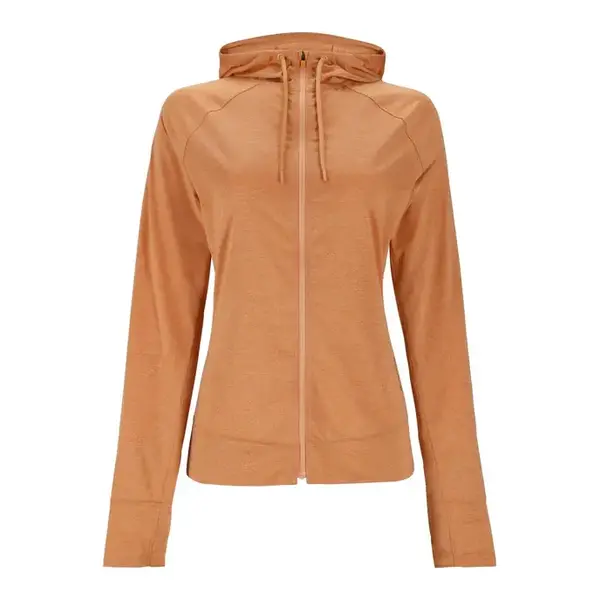 Simms W's SolarFlex Hoody Full Zip Orange Maple Heather Medium - Reg. $124.99