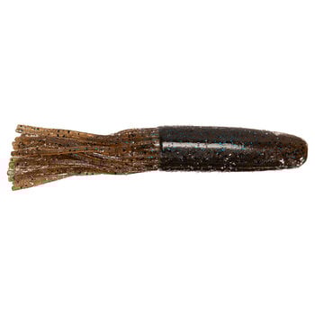 Keitech Salty Core Tube, Green Pumpkin PP Blue Fleck, 4.5", Solid Body Tube, 6Pk, Bag, Squid Scent Infused