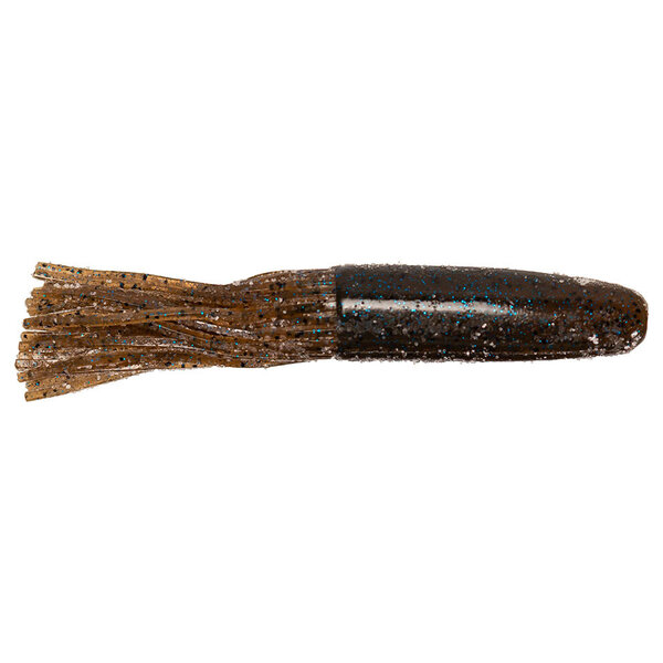 Keitech Salty Core Tube, Green Pumpkin PP Blue Fleck, 4.5", Solid Body Tube, 6Pk, Bag, Squid Scent Infused
