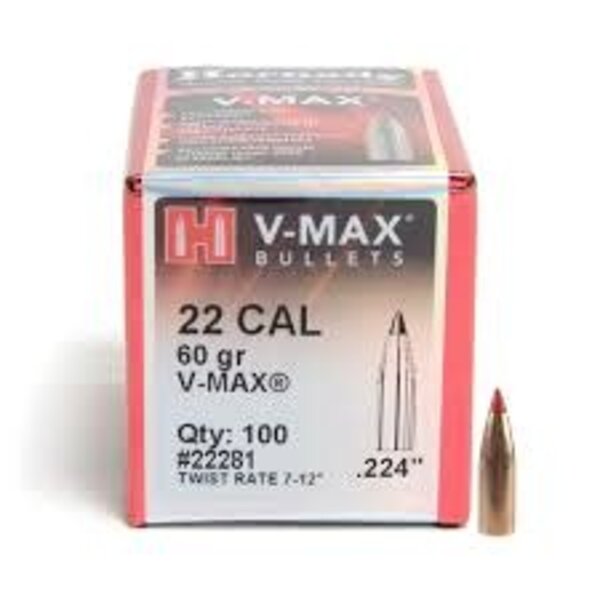 Hornady Hornady V-max 22 Cal .224 60Gr