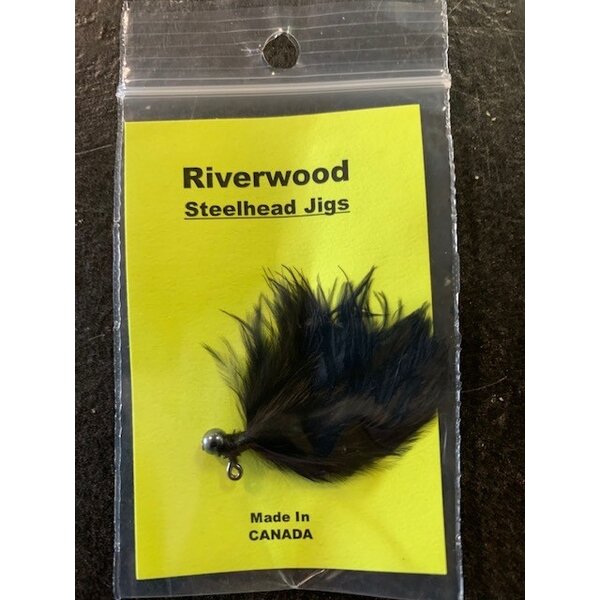 Riverwood Steelhead Jig Mini Marabou Black