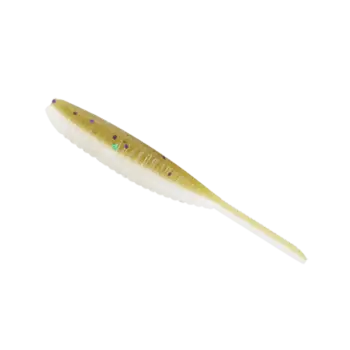 Yamamoto Shad Shape Worm 3". Light Green Pumpkin 10-pk