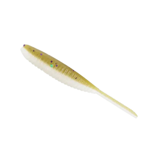 Yamamoto Shad Shape Worm 3". Light Green Pumpkin 10-pk