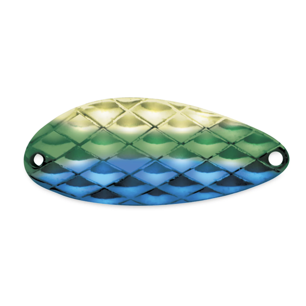 Acme Little Cleo Spoon 3/4oz Hammered Blue Green Gold