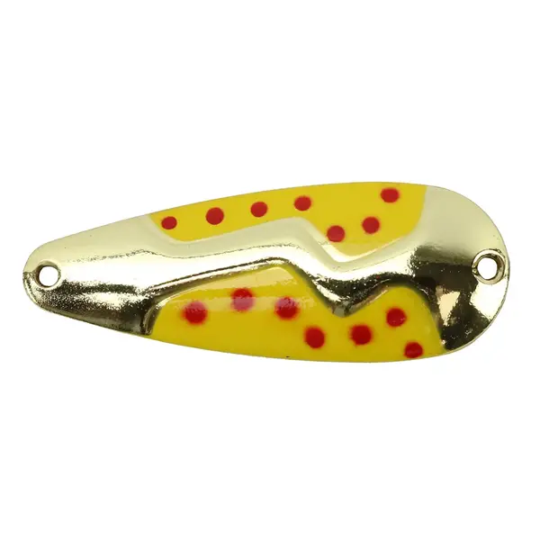 Acme Kamlooper Spoon 3/4oz Yellow Red Dot Gold