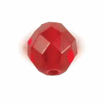 Kalins Faceted Glass Beads Ruby Red 10-pk