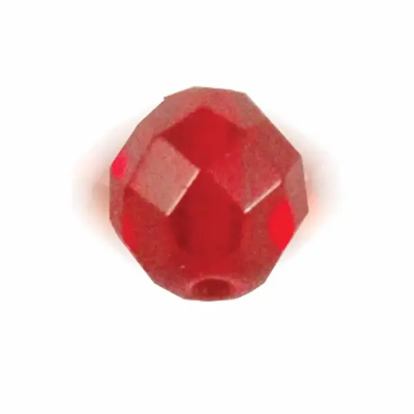 Kalins Faceted Glass Beads Ruby Red 10-pk