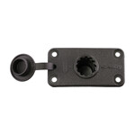 Scotty 244BK Rectangular Flush Deck Mount w/Splash Cover Black