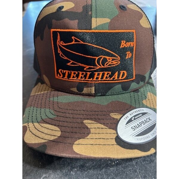 Riverwood Born to Steelhead Orange Classic Snapback