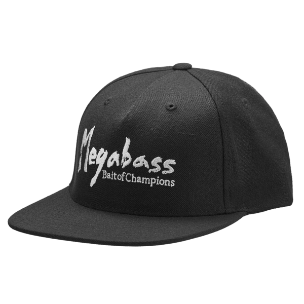 Megabass Brush Snapback Hat Black/White