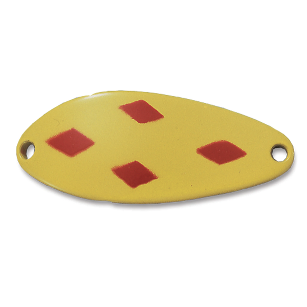 Acme Little Cleo Spoon 3/4oz Yellow Red Diamonds