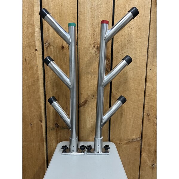RB Custom Rod Holder Fixed 3 Rod Holder Tree  (Pair)