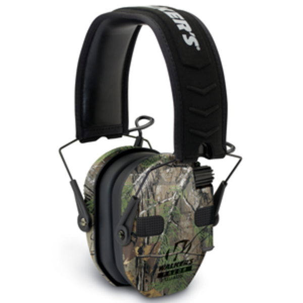 Walker's GWPRSEQMCMO Razor Slim Electronic Muff 23 dB Over the Head Realtree XtraBlack Polymer