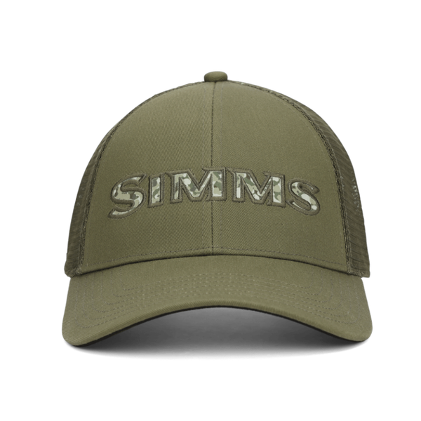 Simms Single Haul Trucker Back Eddy Camo Fill Loden