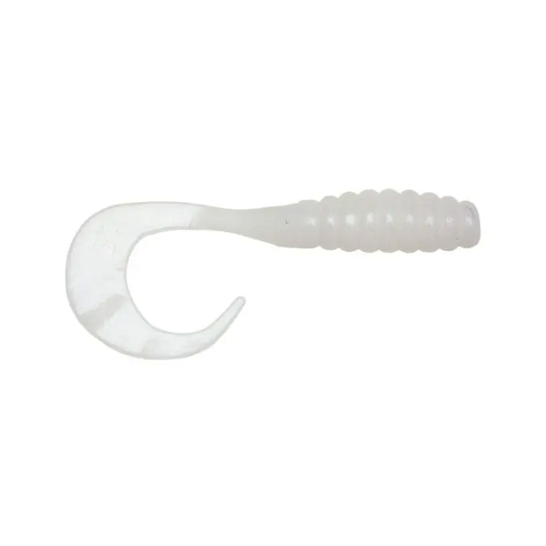 Yum Ribbontail Grub 3" White 15-pk