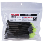 Yum Dinger 5" Green Pumpkin Chartreuse Tail 30-pk