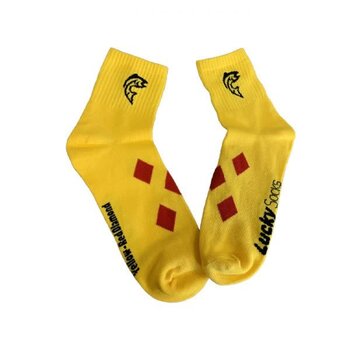 Lucky Strike Lucky Socks Yellow Red Diamonds
