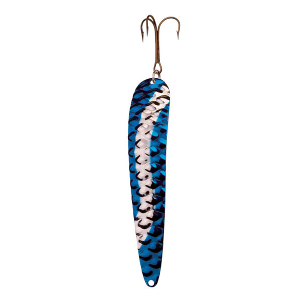 Lucky Strike Lucky Strike Canoe Wobbler 6 1/2" Hammered Nickel Blue
