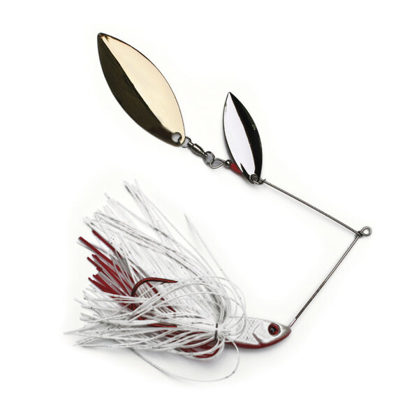 Lucky Strike Double Willow Closed Loop Spinnerbait 1/2oz White