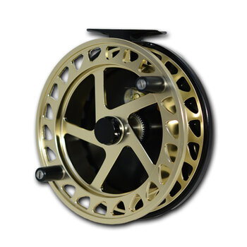Raven XL Helix Centrepin Float Reel 5" Gold/Black