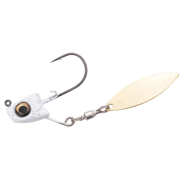 Great Lakes Finesse Sneaky Spin White Shad 5/16oz 1/0 Gold Blade 1-pk