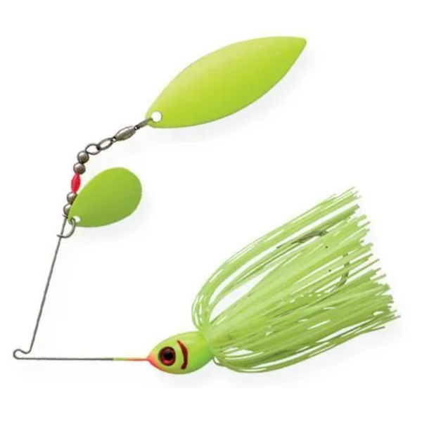 Booyah Glow Blade 1/2oz Spinnerbait. Chart/Chart Double Willow