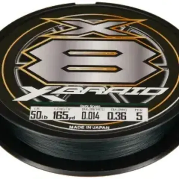 Daiwa X-Braid X8 Braid 50lb 165yd Green White