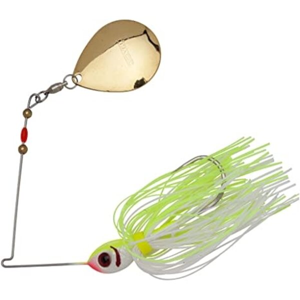 Booyah Single Colorado 1/2oz Spinnerbait. White/Chartreuse