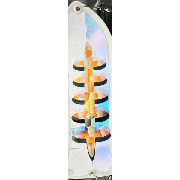 Meegs 10" Hotfish Flasher Glow Holo Ladderback Bloody Nose