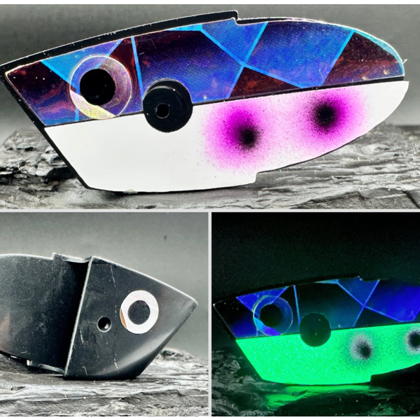 Meegs Meat Head Holo Scale RV Purple Black Dot Black