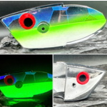Meegs Meat Head Chrome Holo Scale Glow Green Stripe