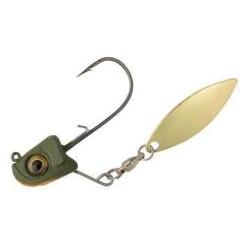 Great Lakes Finesse Sneaky Spin Matte Perch Gold 3/8oz 1/0 Gold Blade 1-pk