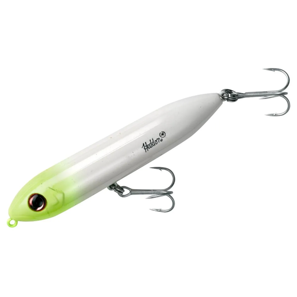 Heddon Super Spook Jr White Chartreuse Head
