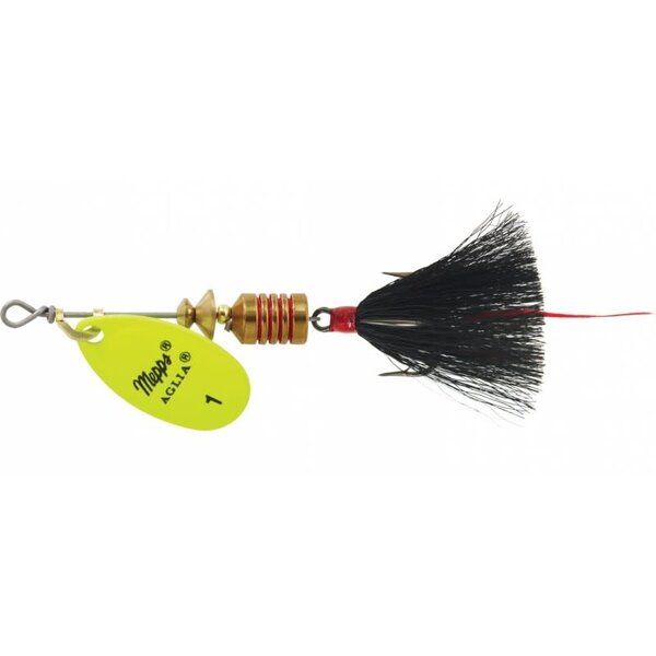 Mepps Aglia Dressed Size 1 1/8oz Silver Chartreuse